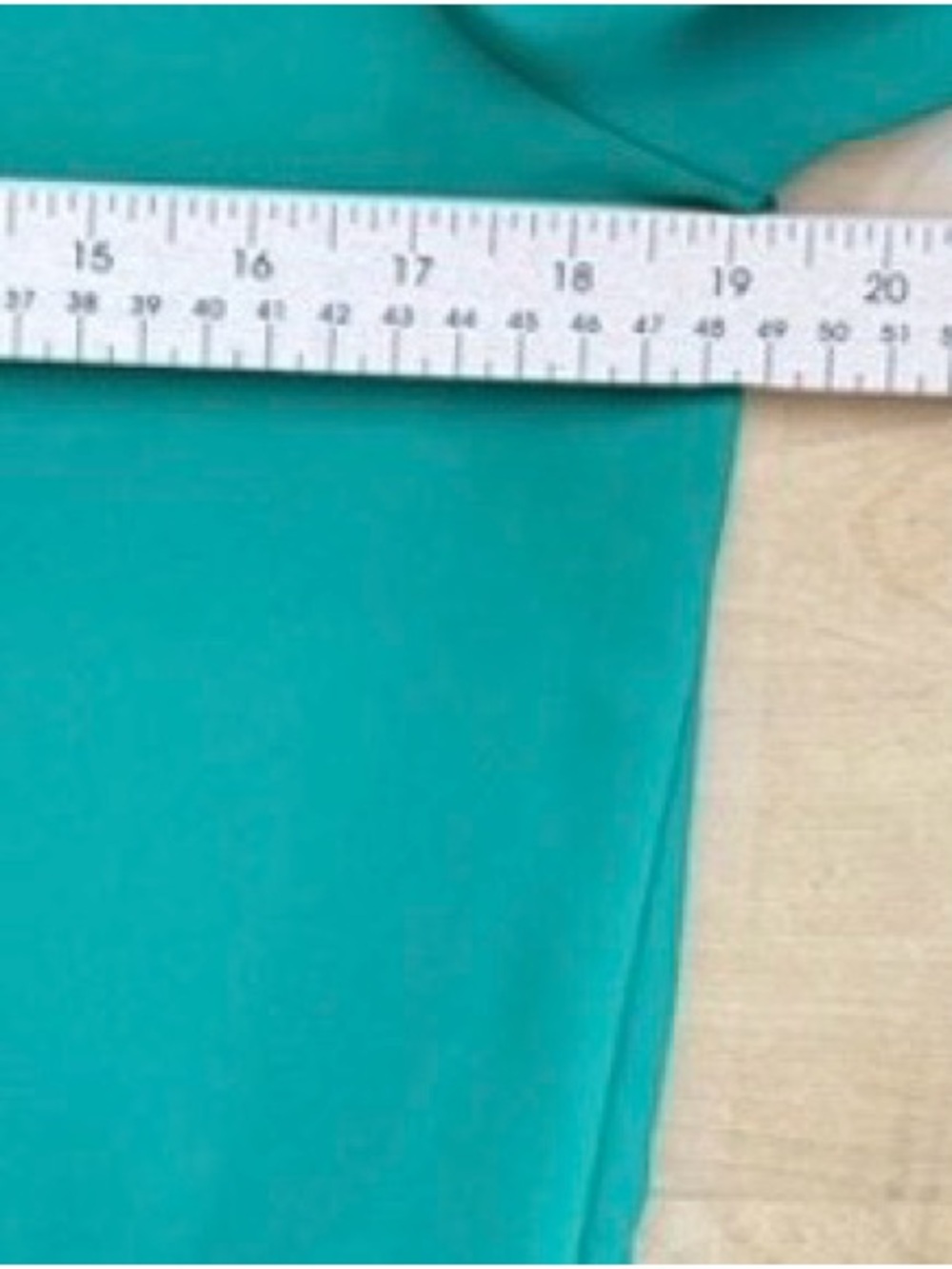 Pleione Small Green V-Neck Peplum Blouse Balloon Sleeve - Picture 7 of 8